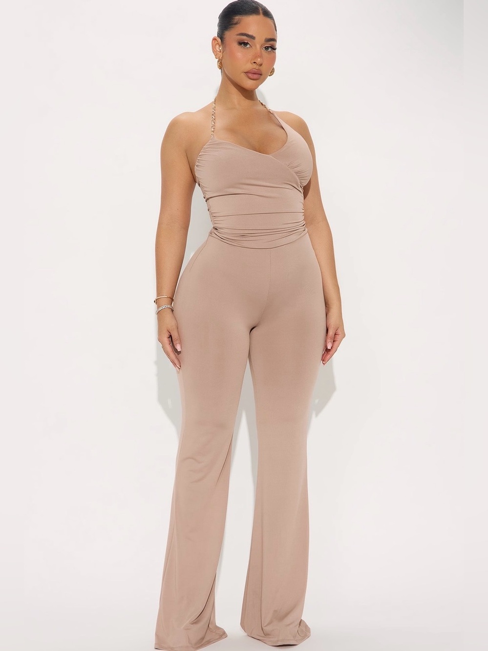 Women's Halter Jumpsuit in Nude